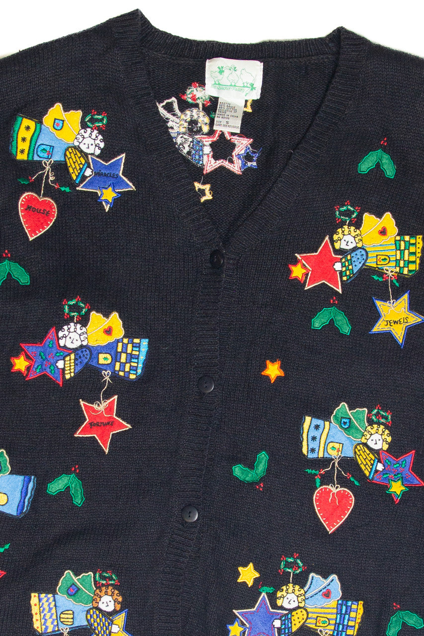 Vintage Black Ugly Christmas Cardigan 62962