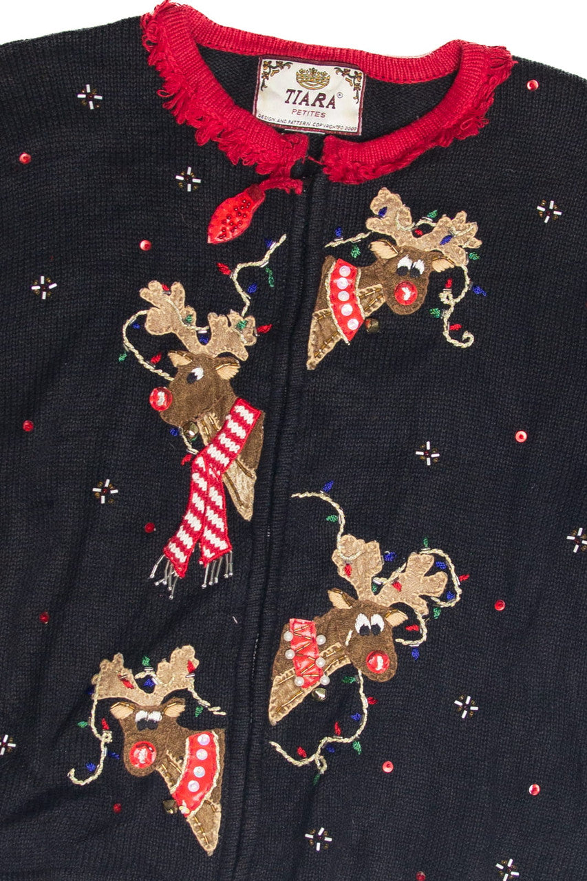 Vintage Black Ugly Christmas Cardigan 63108
