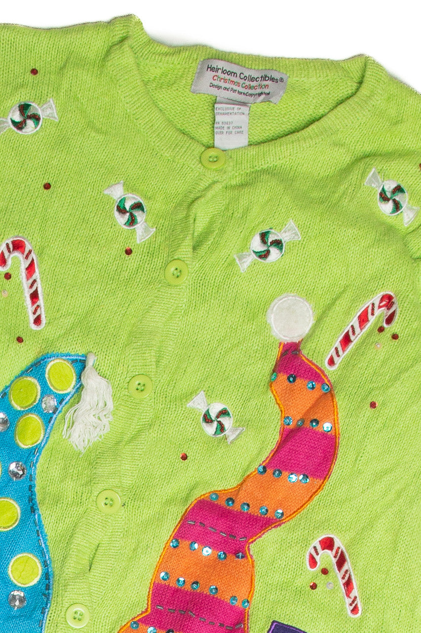 Vintage Green Ugly Christmas Cardigan 59909