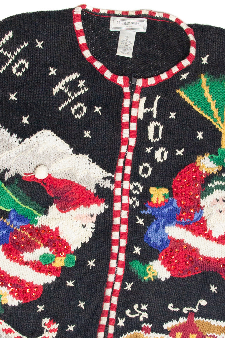 Vintage Black Ugly Christmas Cardigan 63380