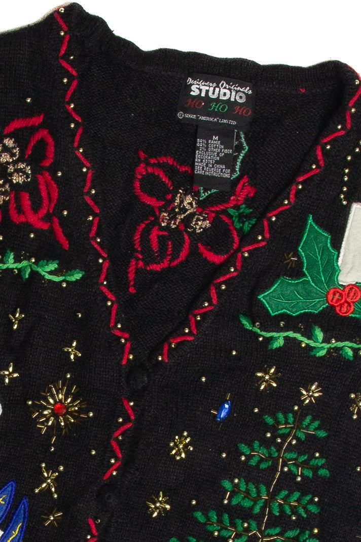 Vintage Black Ugly Christmas Vest 59734