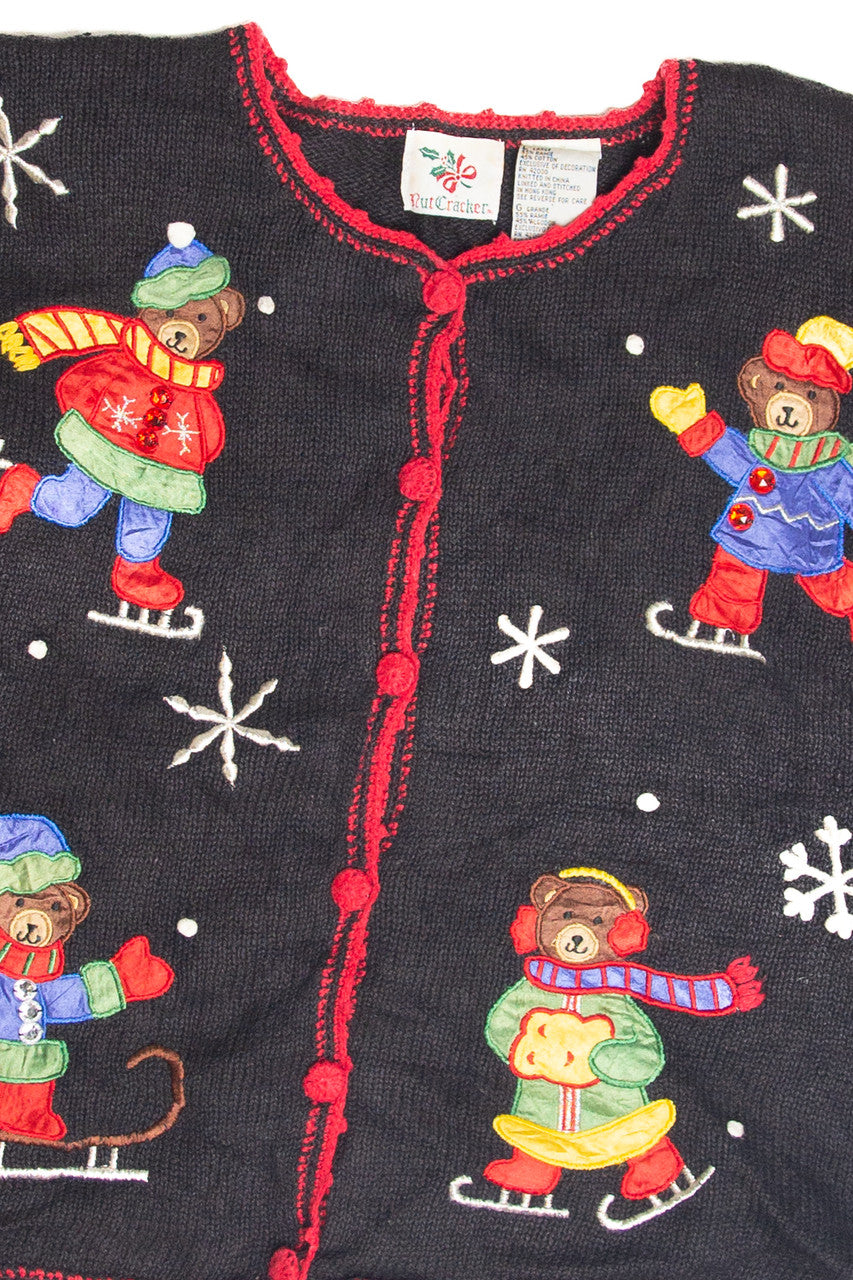 Vintage Black Ugly Christmas Cardigan 63257