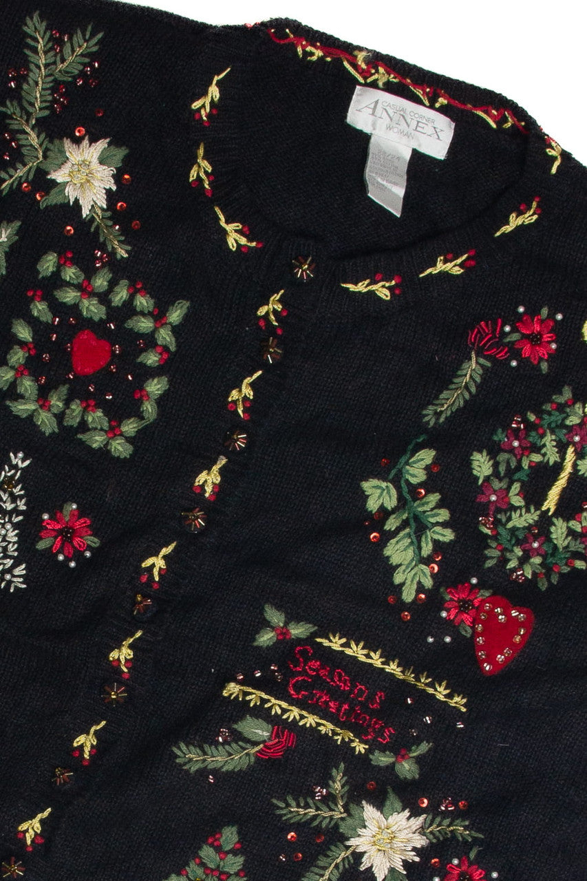 Vintage Black Ugly Christmas Cardigan 59867
