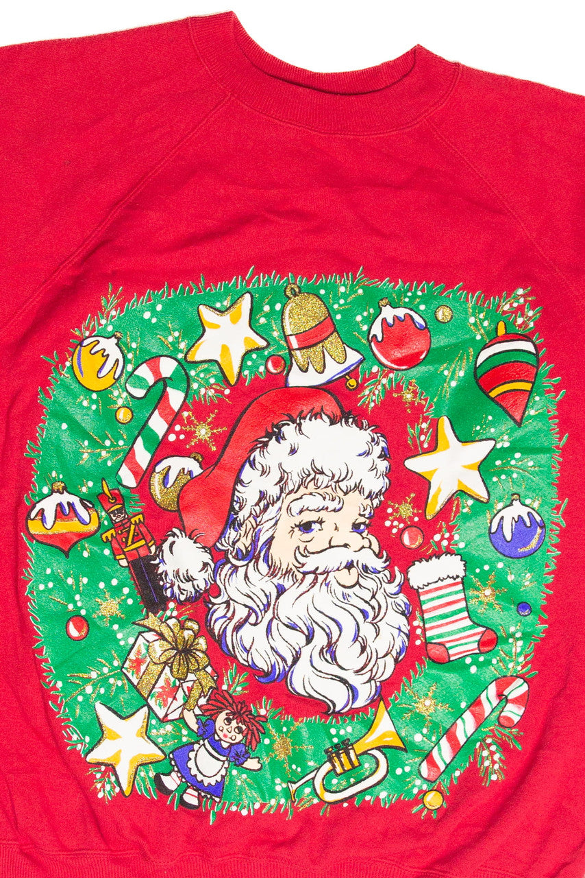Vintage Red Santa Holiday Sweatshirt 63056