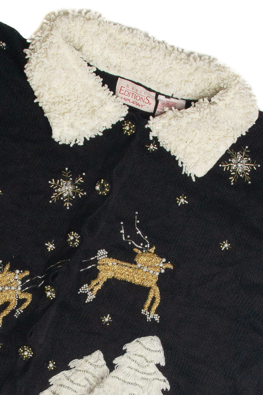 Vintage Black Ugly Christmas Cardigan 59719