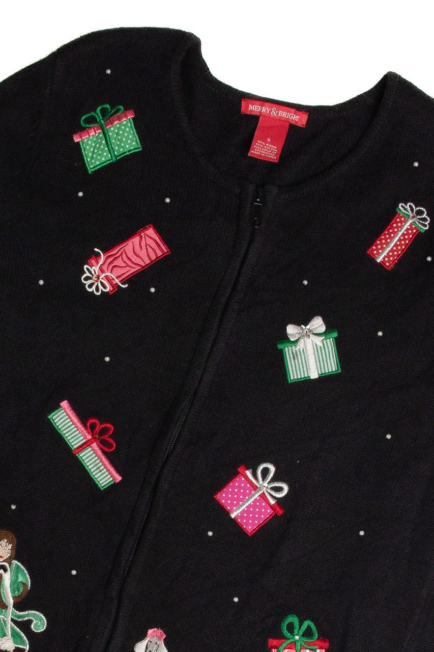 Vintage Black Ugly Christmas Cardigan 62716