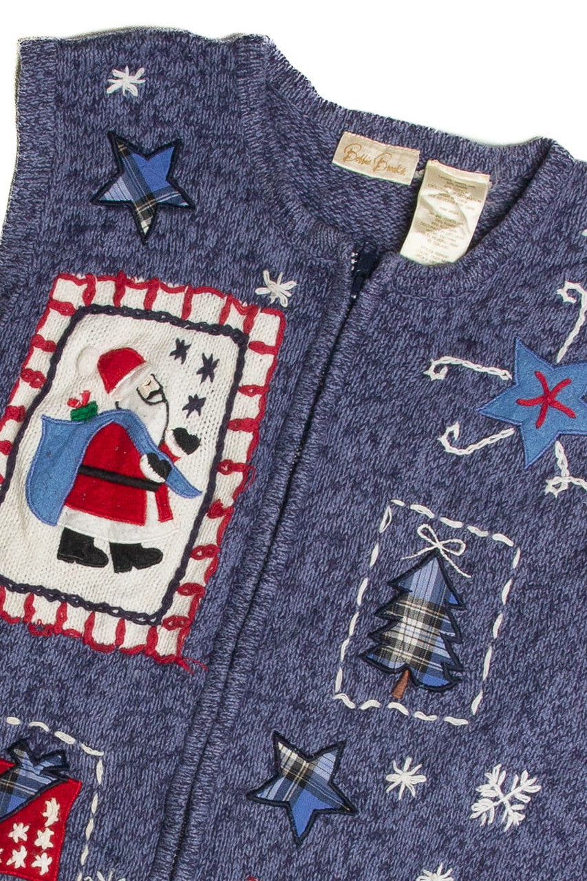 Vintage Blue Ugly Christmas Vest 62304
