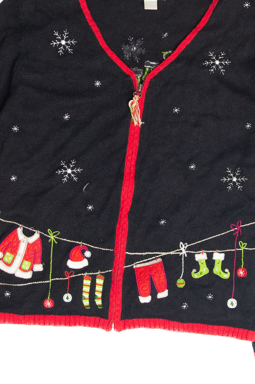 Vintage Black Ugly Christmas Cardigan 63130