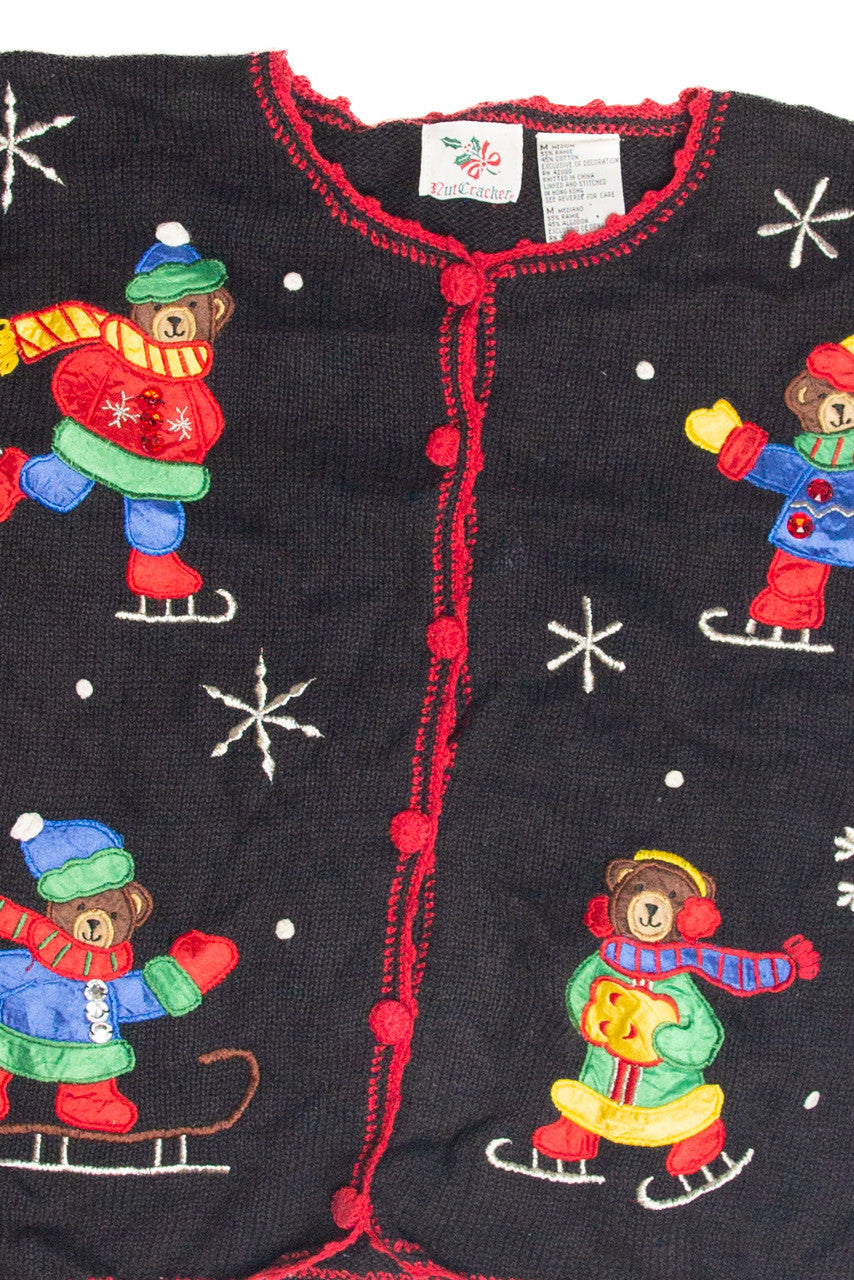 Vintage Black Ugly Christmas Cardigan 63396