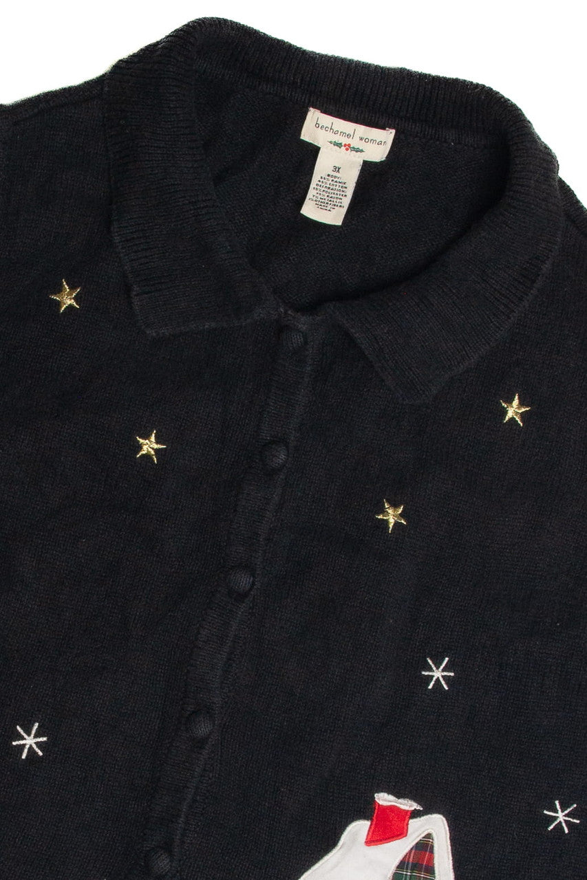 Vintage Black Ugly Christmas Vest 62293