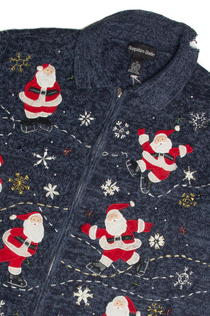 Vintage Blue Ugly Christmas Cardigan 59896