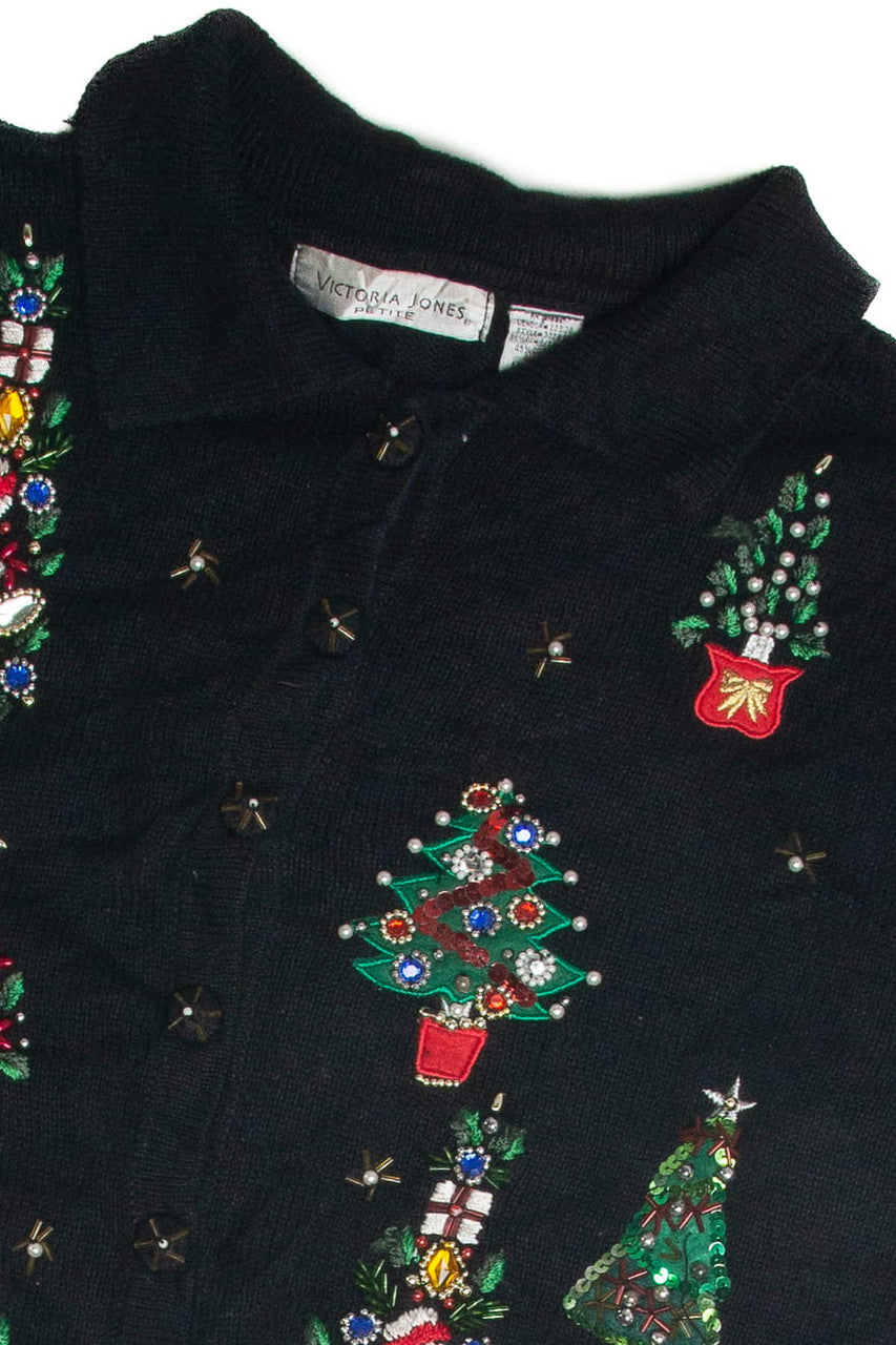 Vintage Black Ugly Christmas Cardigan 60840