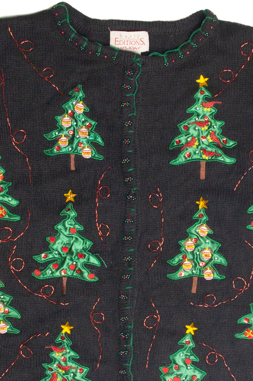 Vintage Black Ugly Christmas Cardigan 63404