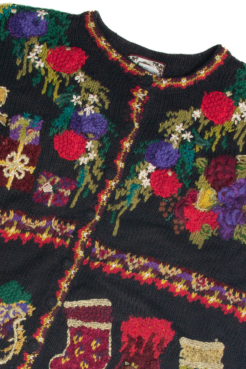 Vintage Black Ugly Christmas Cardigan 59898