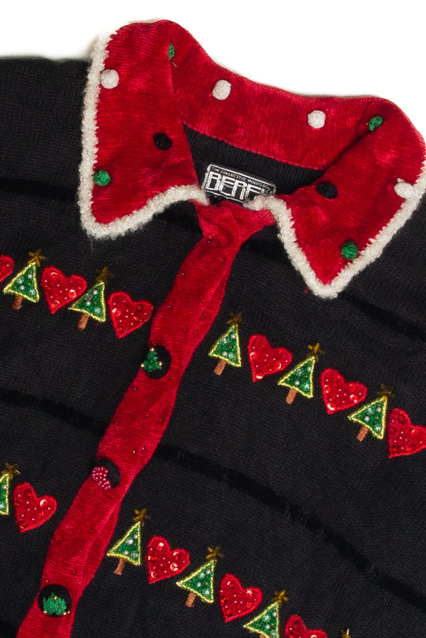 Vintage Collared Ugly Christmas Cardigan 59612