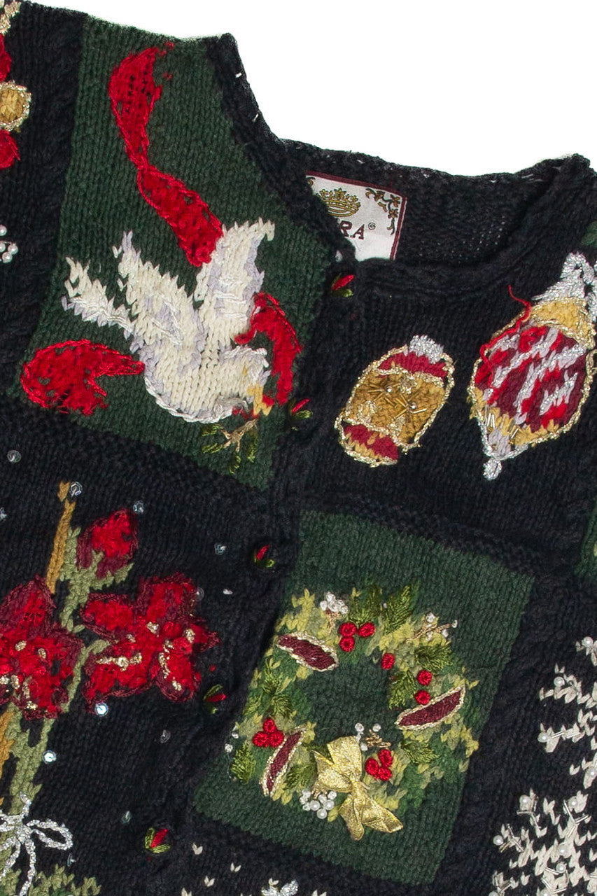 Vintage Black Ugly Christmas Cardigan 60911