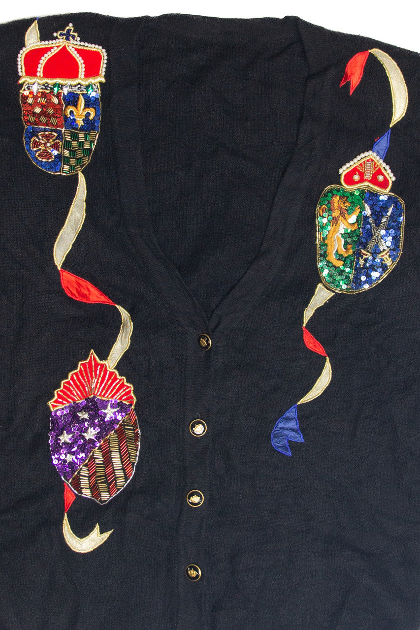 Vintage Black Ugly Christmas Cardigan 63362