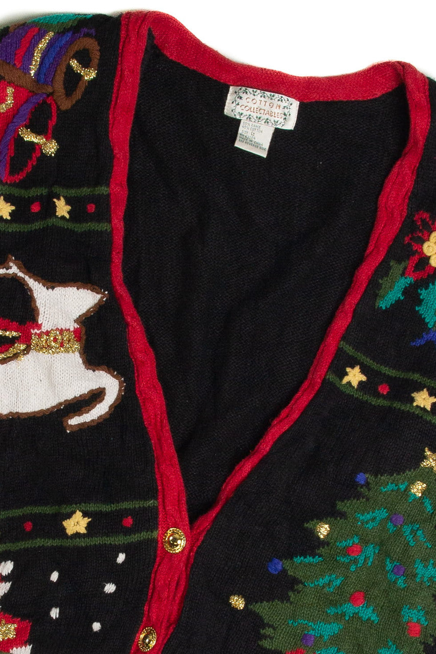 Vintage Black Ugly Christmas Cardigan 59643