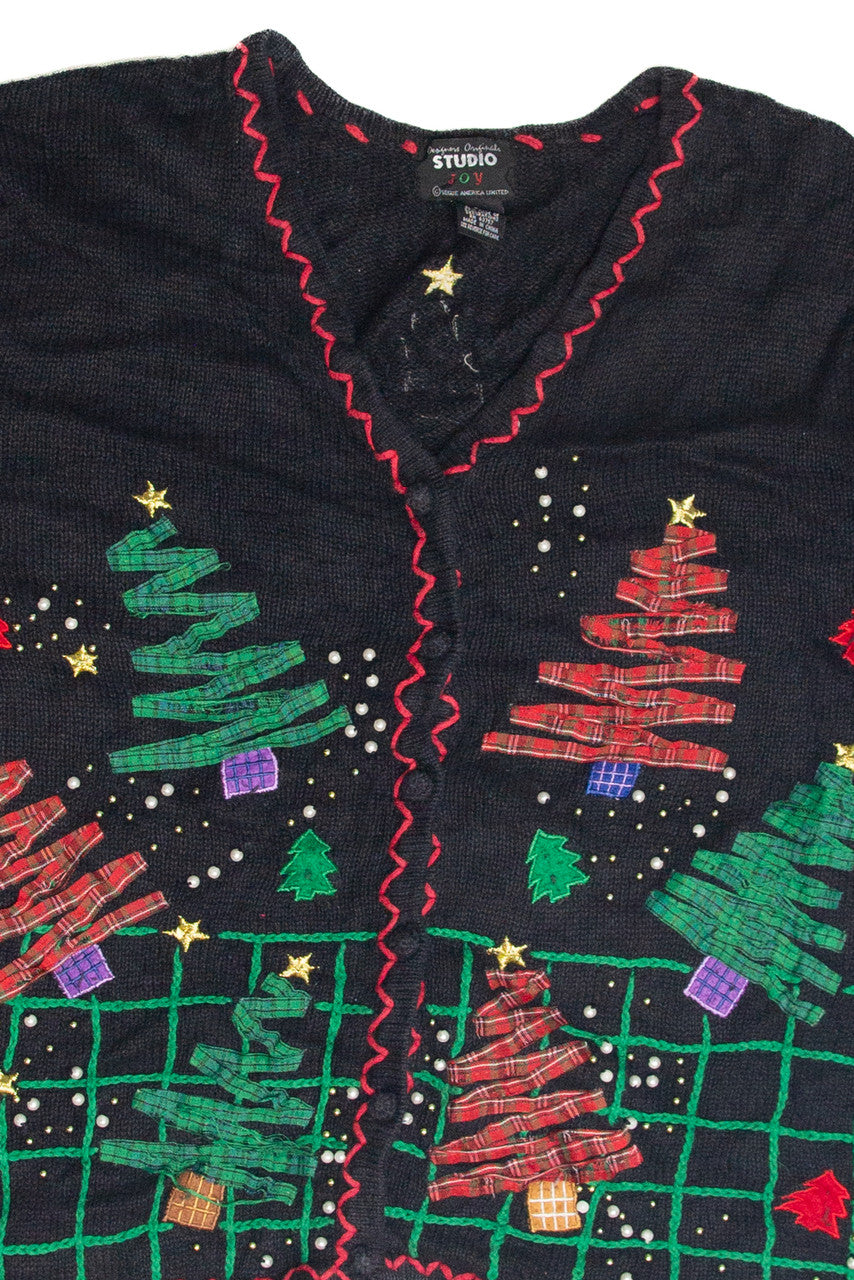Vintage Black Ugly Christmas Cardigan 63414