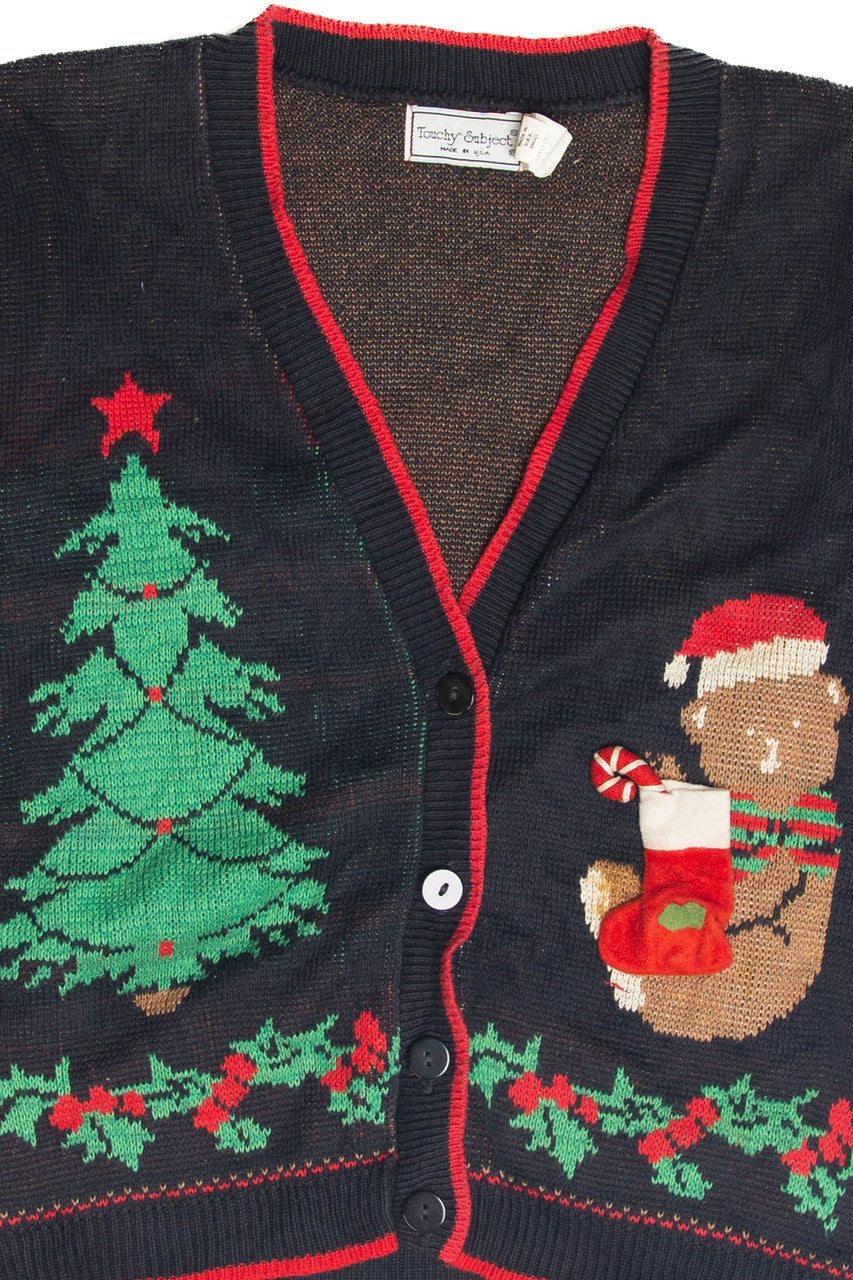 Vintage Black Ugly Christmas Cardigan 63268