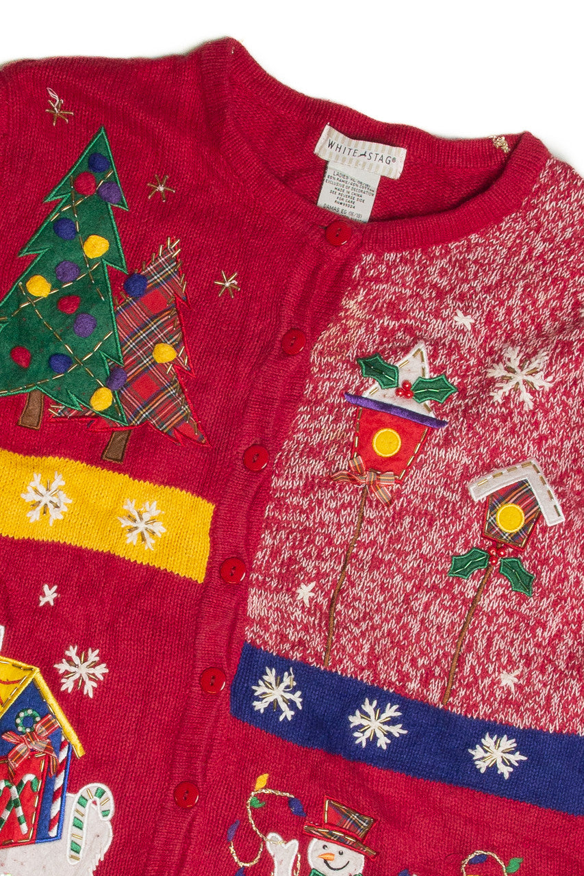Vintage Red Ugly Christmas Cardigan 59883