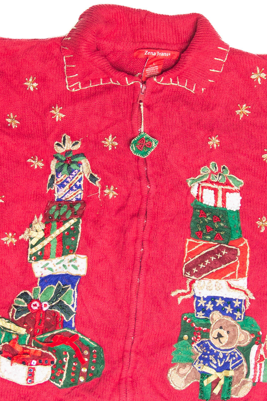 Vintage Red Ugly Christmas Cardigan 63192