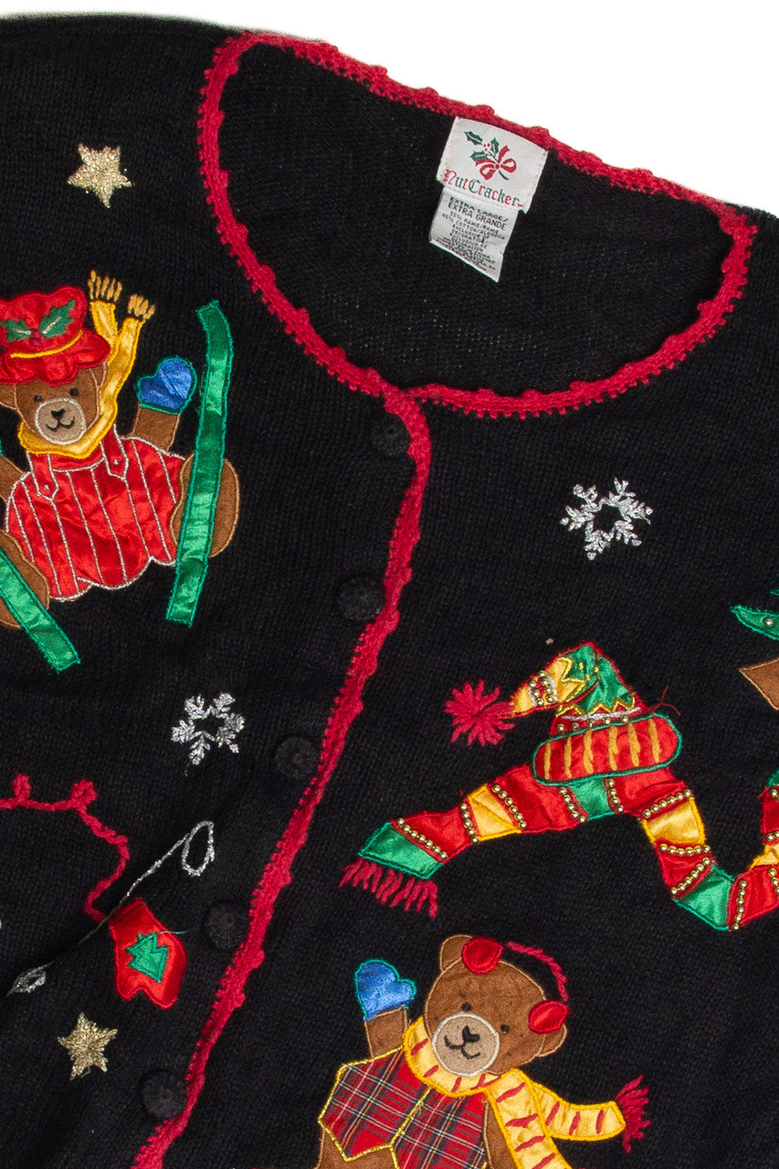 Vintage Black Ugly Christmas Cardigan 59731