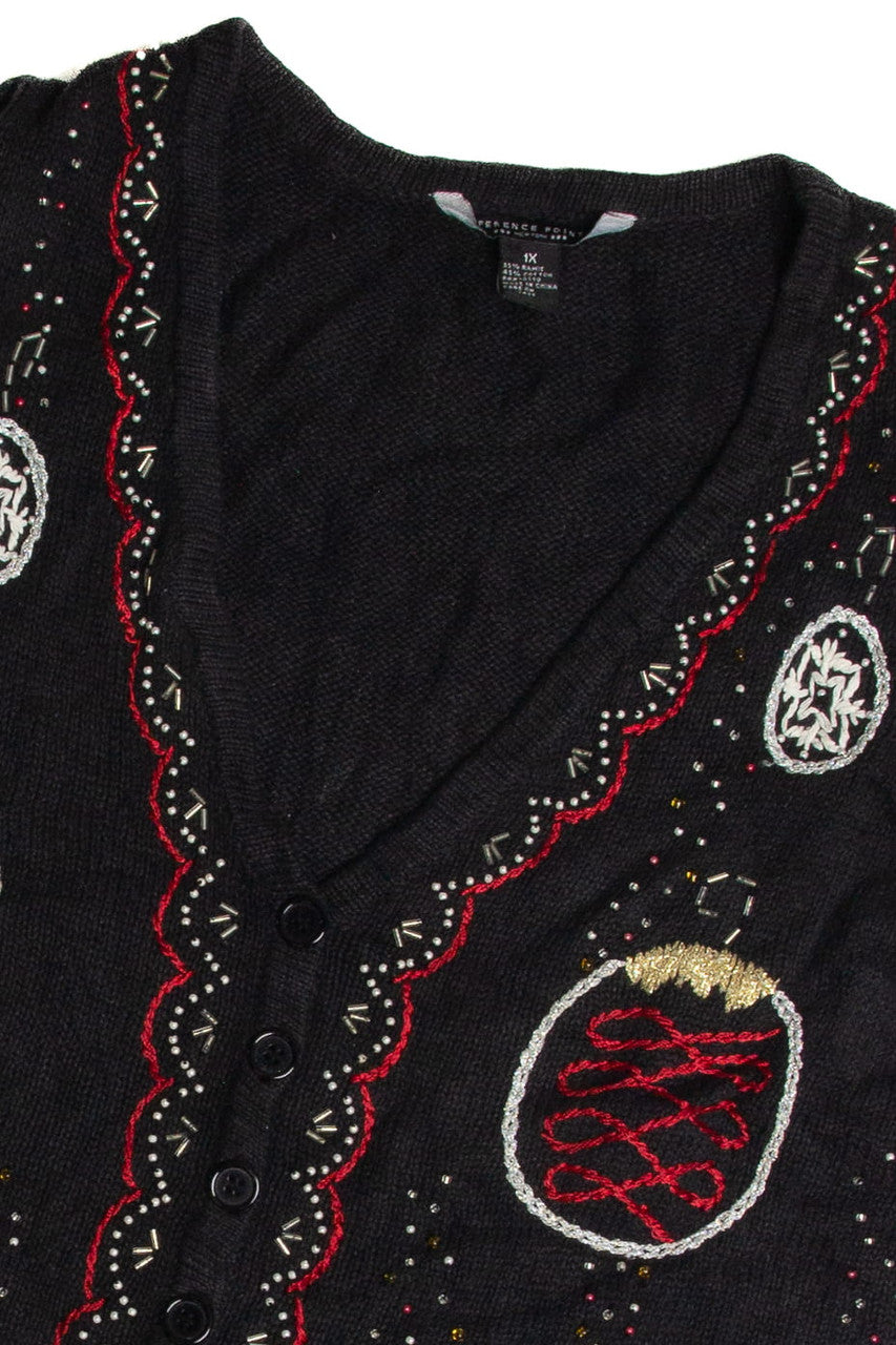 Vintage Black Ugly Christmas Vest 59659