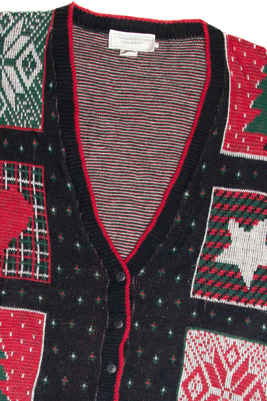 Vintage Black Ugly Christmas Vest 61814