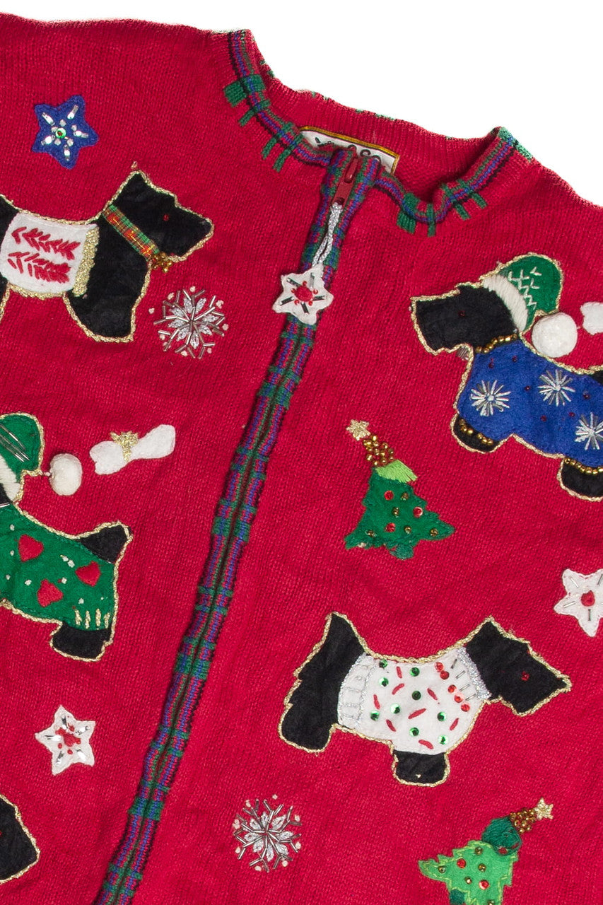 Vintage Red Ugly Christmas Cardigan 62555