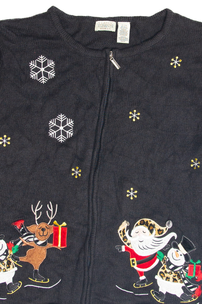 Vintage Black Ugly Christmas Cardigan 63439