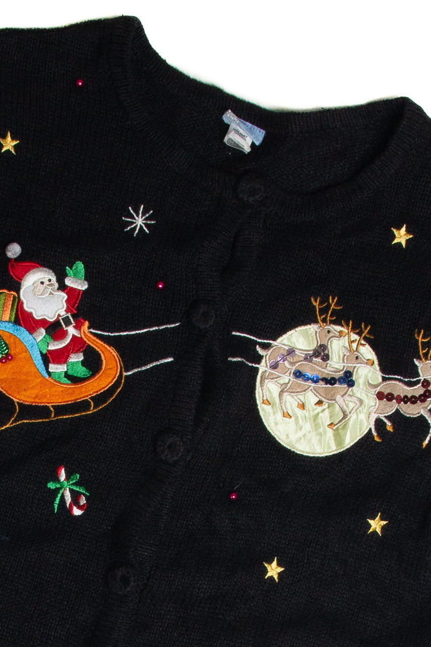 Vintage Black Ugly Christmas Cardigan 59663
