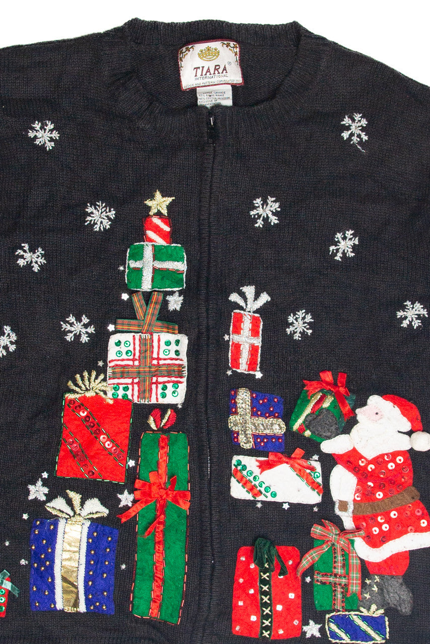 Vintage Black Ugly Christmas Cardigan 63412