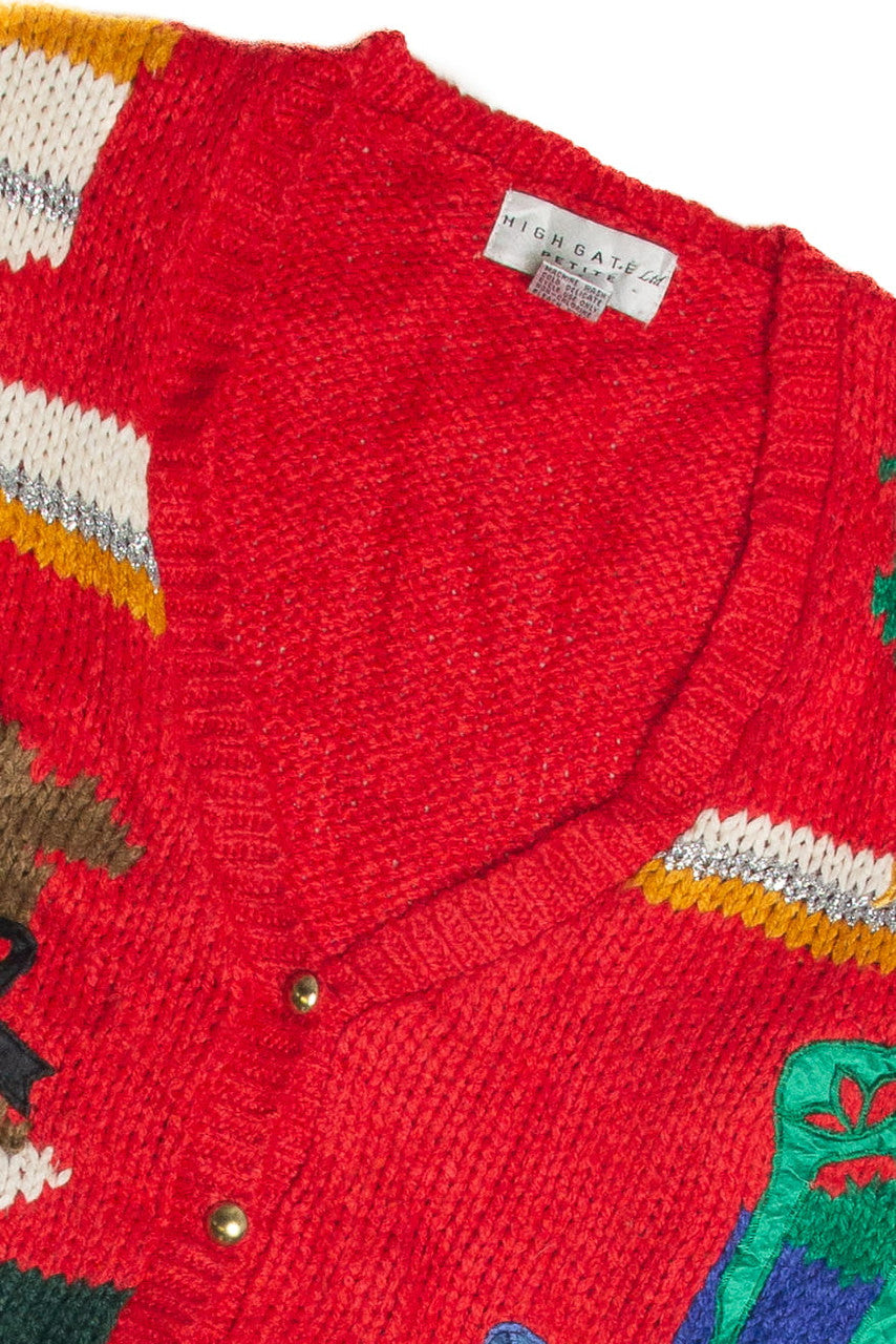 Vintage red Ugly Christmas cardigan 59701