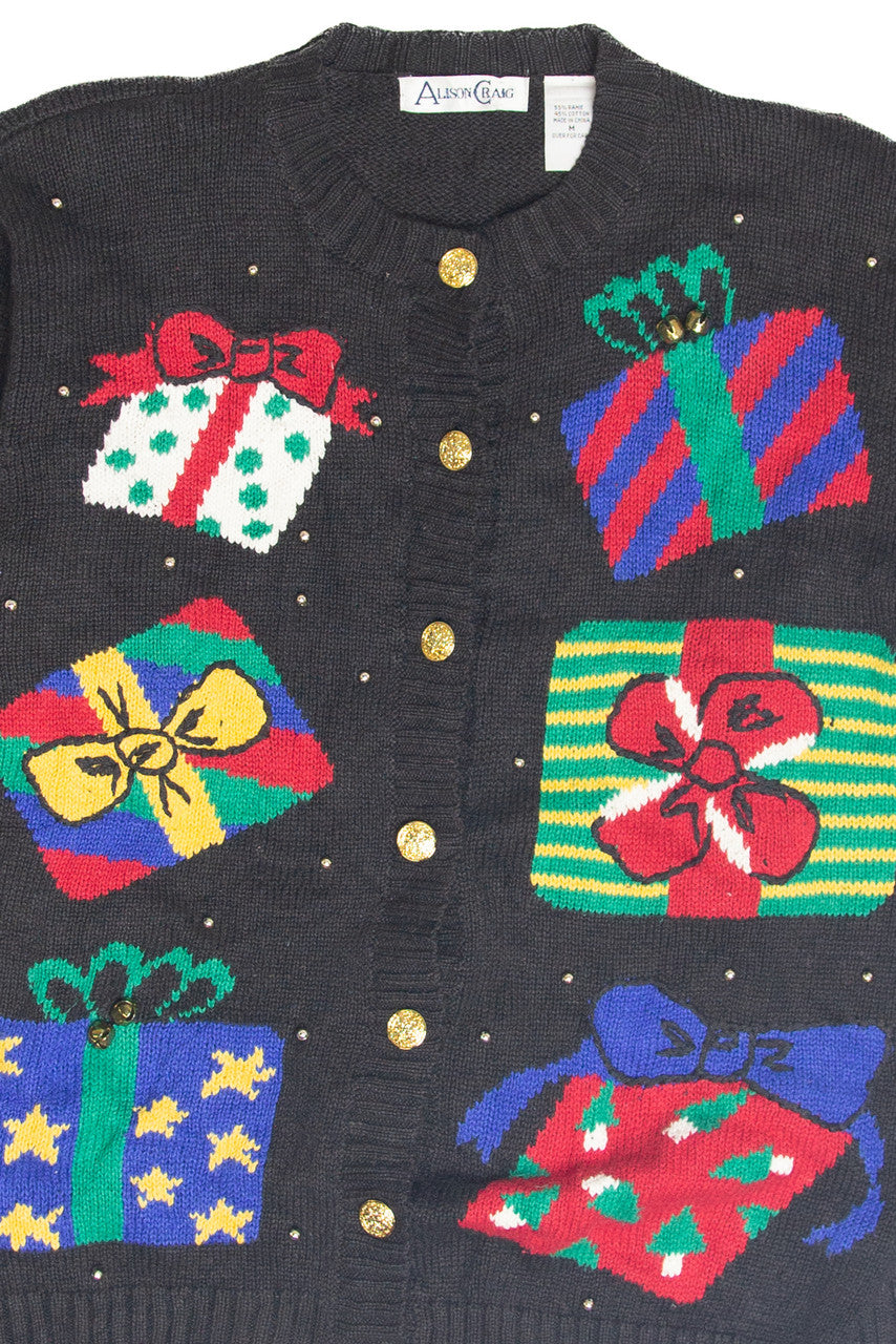 Vintage Black Ugly Christmas Cardigan 63316