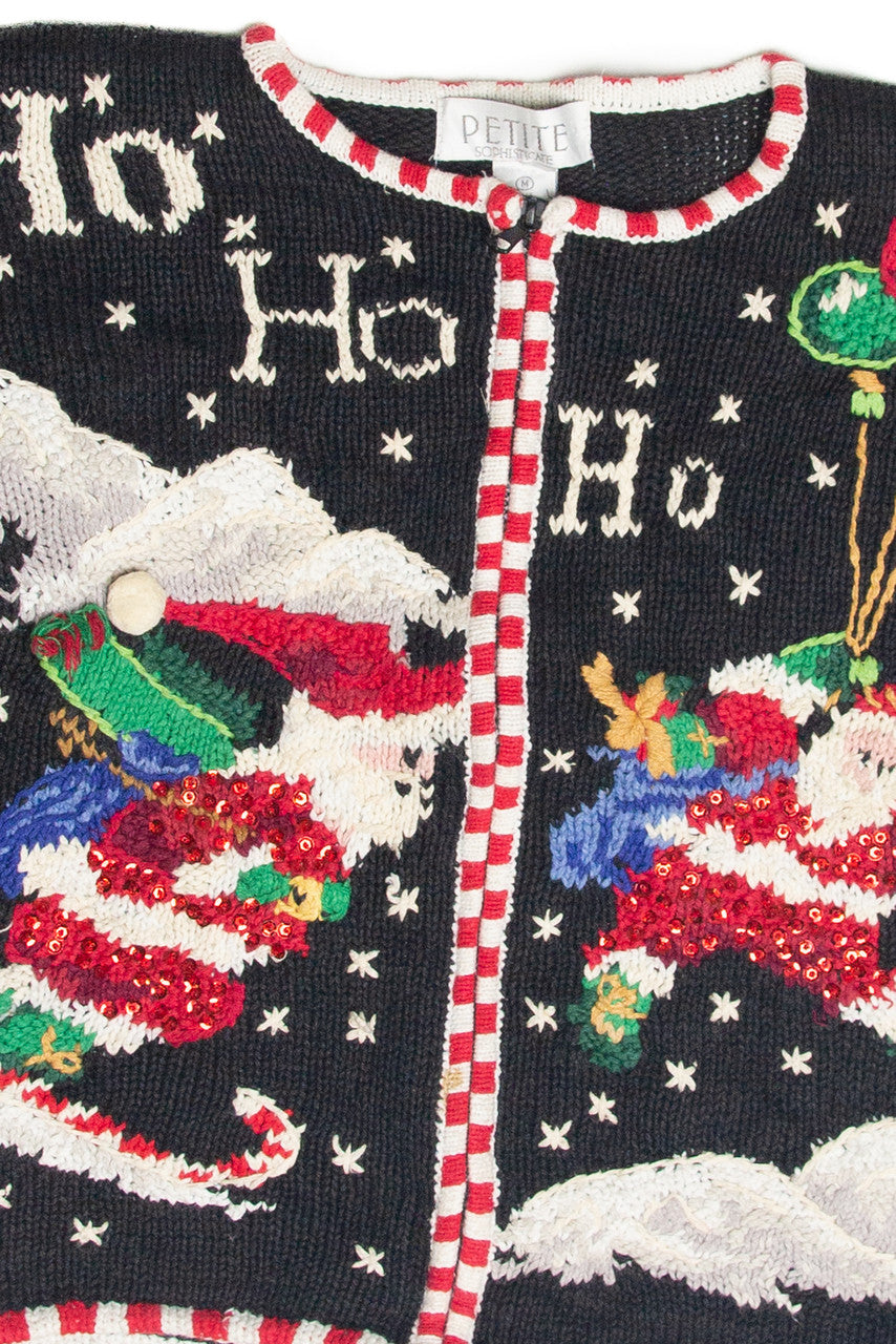 Vintage Black Ugly Christmas Cardigan 63318