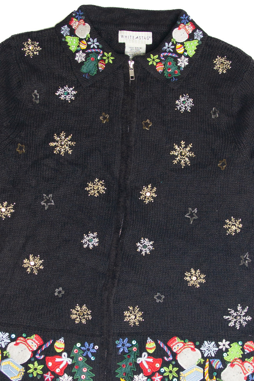 Vintage Black Ugly Christmas Cardigan 63102