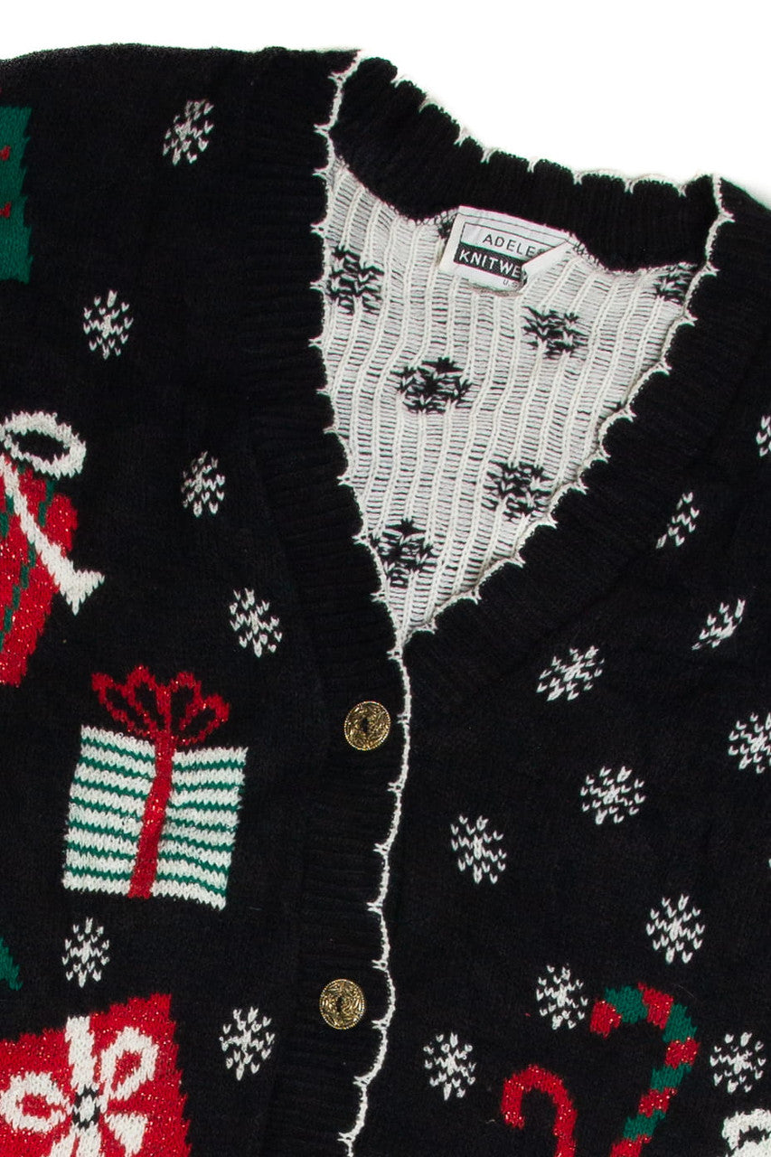 Vintage Black Ugly Christmas Cardigan 62870