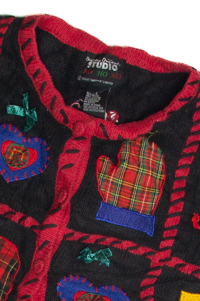 Vintage Black Ugly Christmas Cardigan 59718