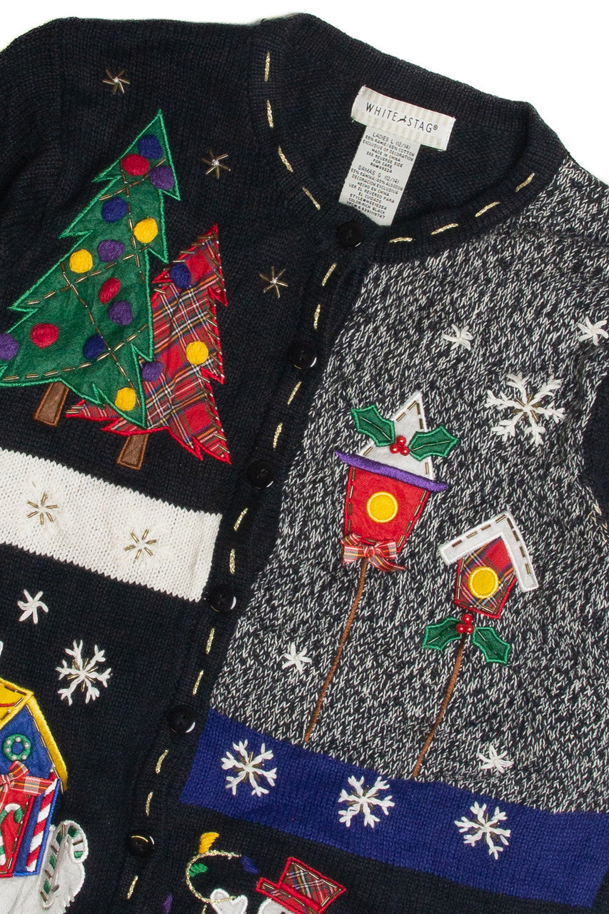 Vintage Black Ugly Christmas Cardigan 59587