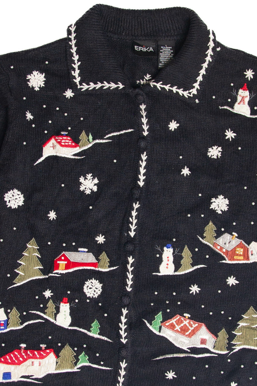 Vintage Black Ugly Christmas Cardigan 63141