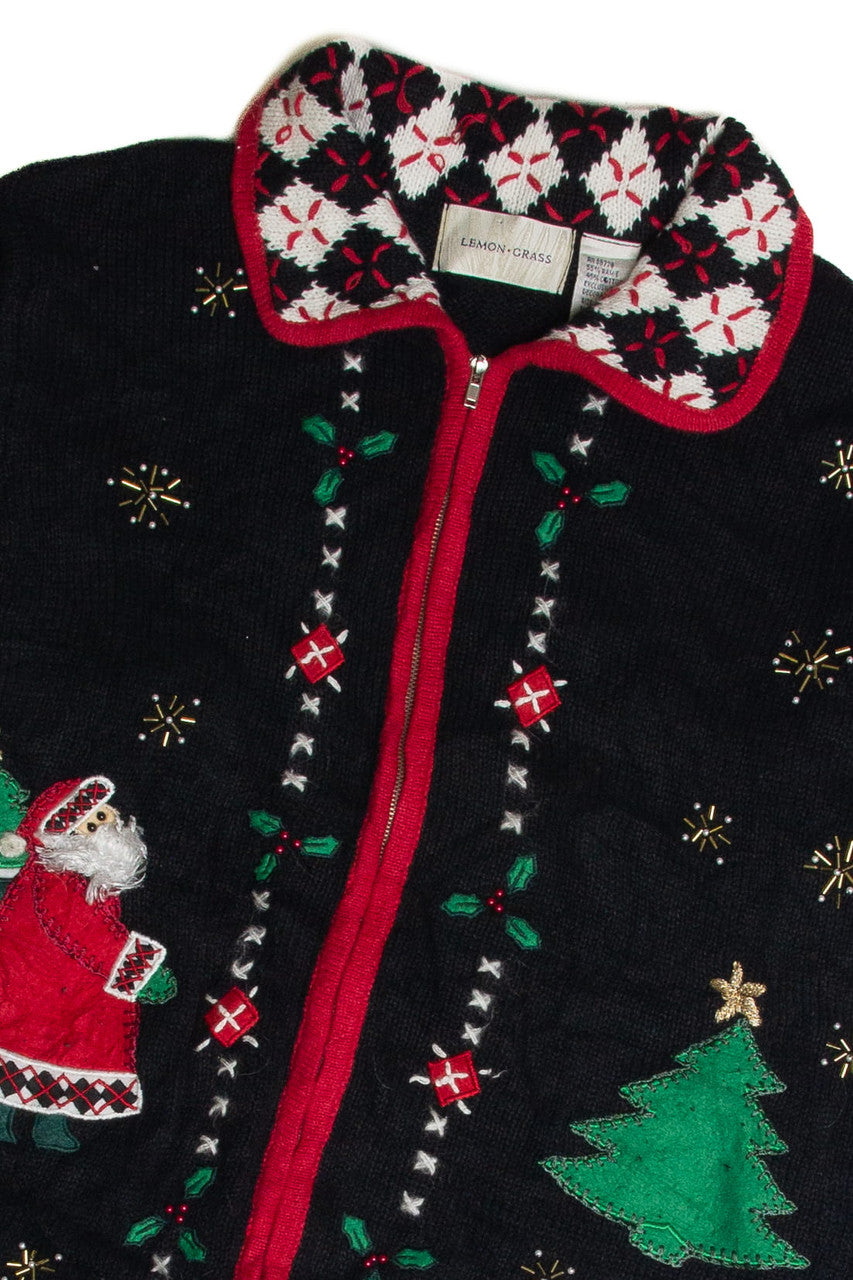 Vintage Black Ugly Christmas Cardigan 62878