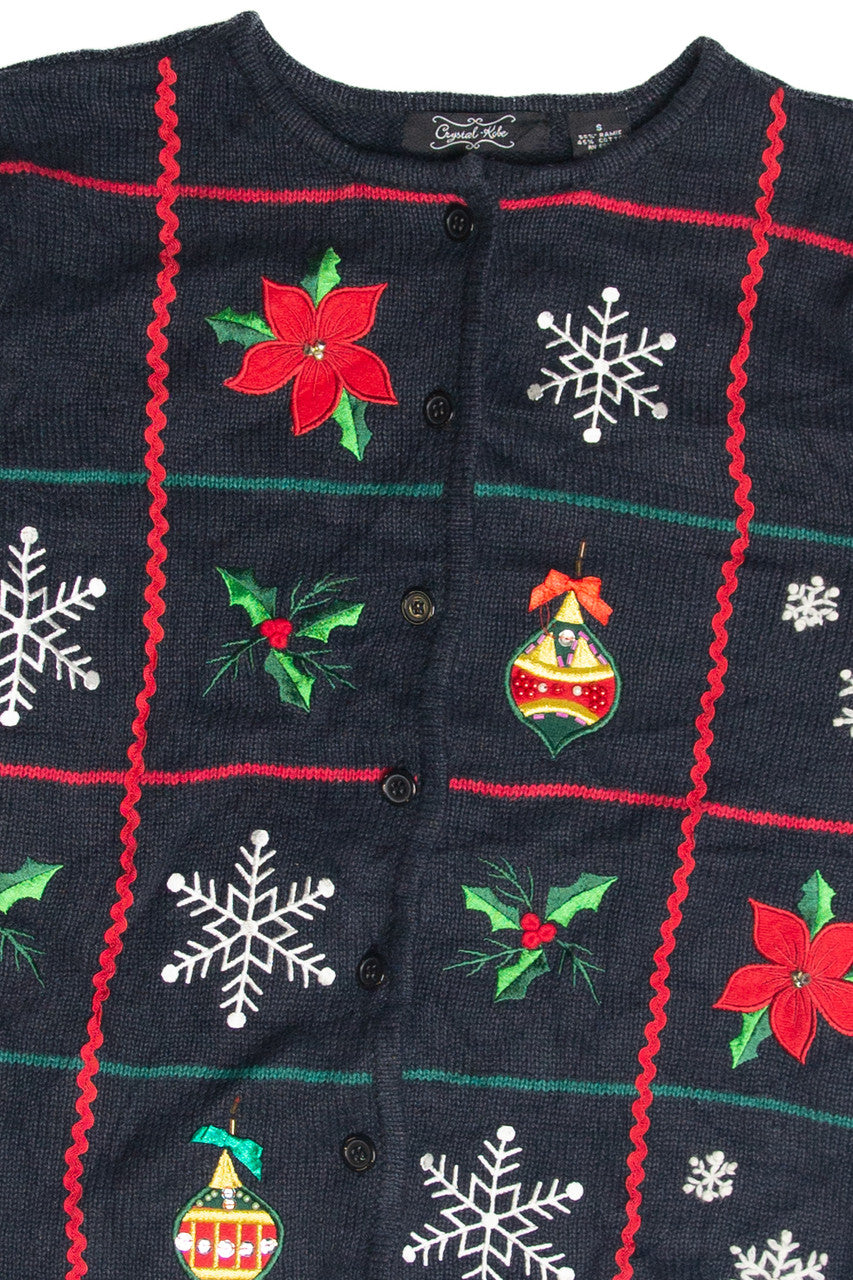 Vintage Black Ugly Christmas Cardigan 63128