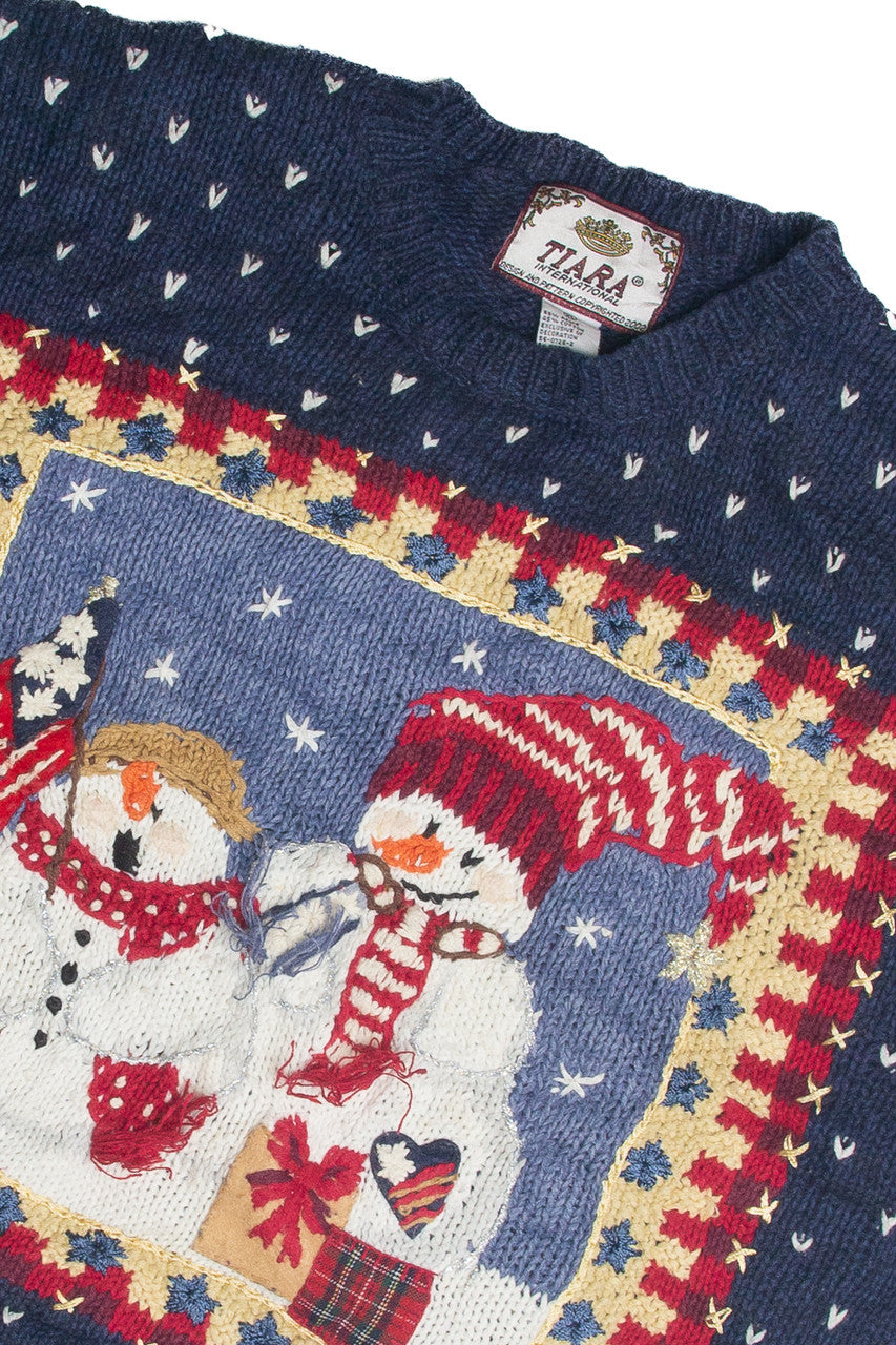 Vintage Blue Ugly Christmas Sweater 62383