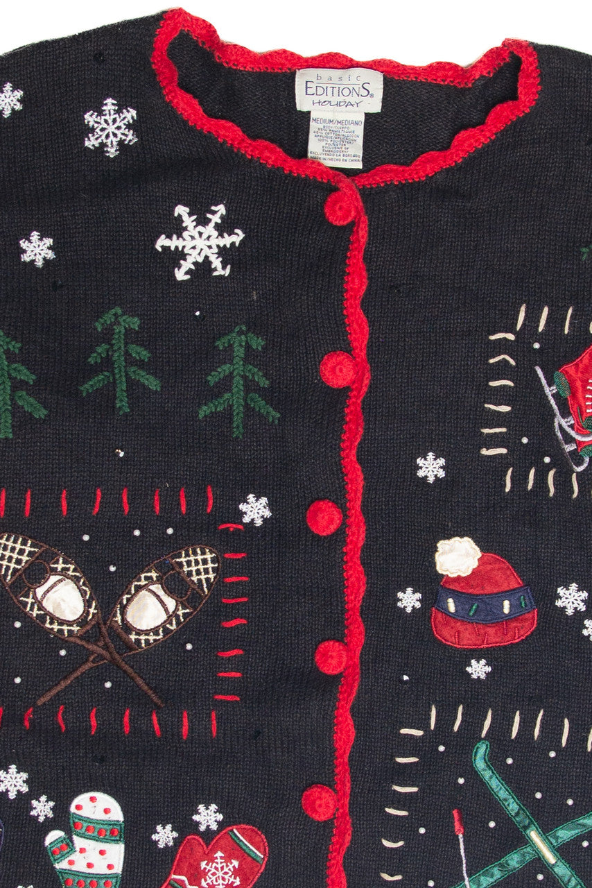 Vintage Black Ugly Christmas Cardigan 63100