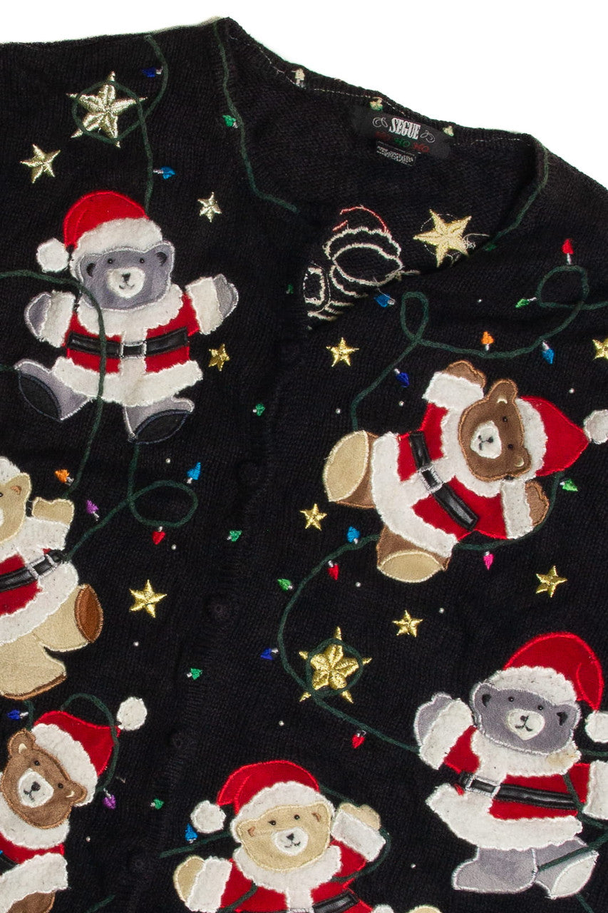 Vintage Black Ugly Christmas Cardigan 59650
