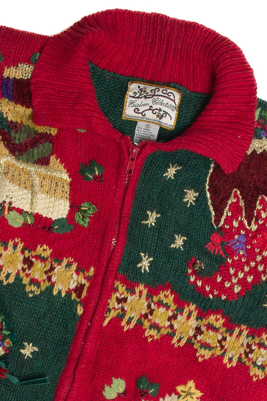 Vintage Red Ugly Christmas Cardigan 62522