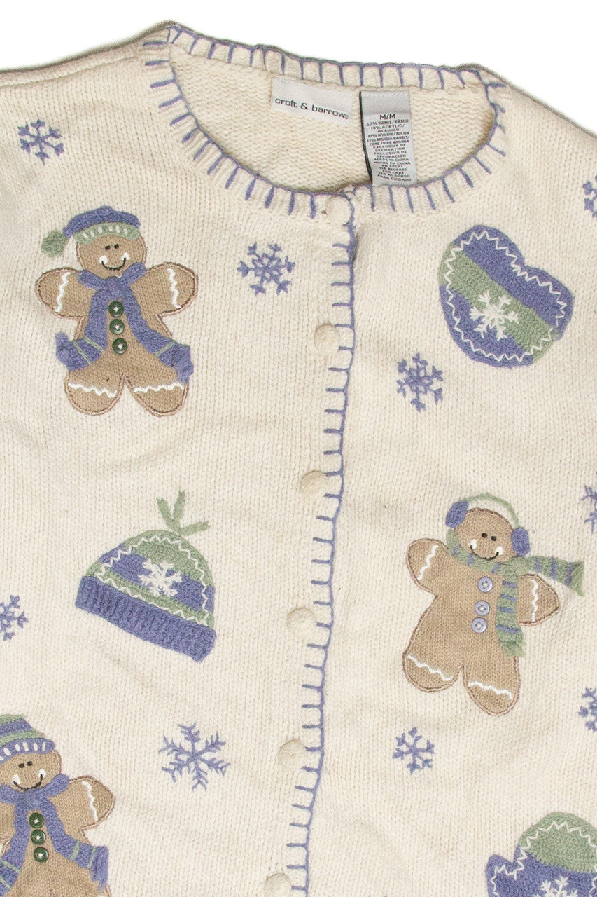 Vintage White Ugly Christmas Cardigan 63087