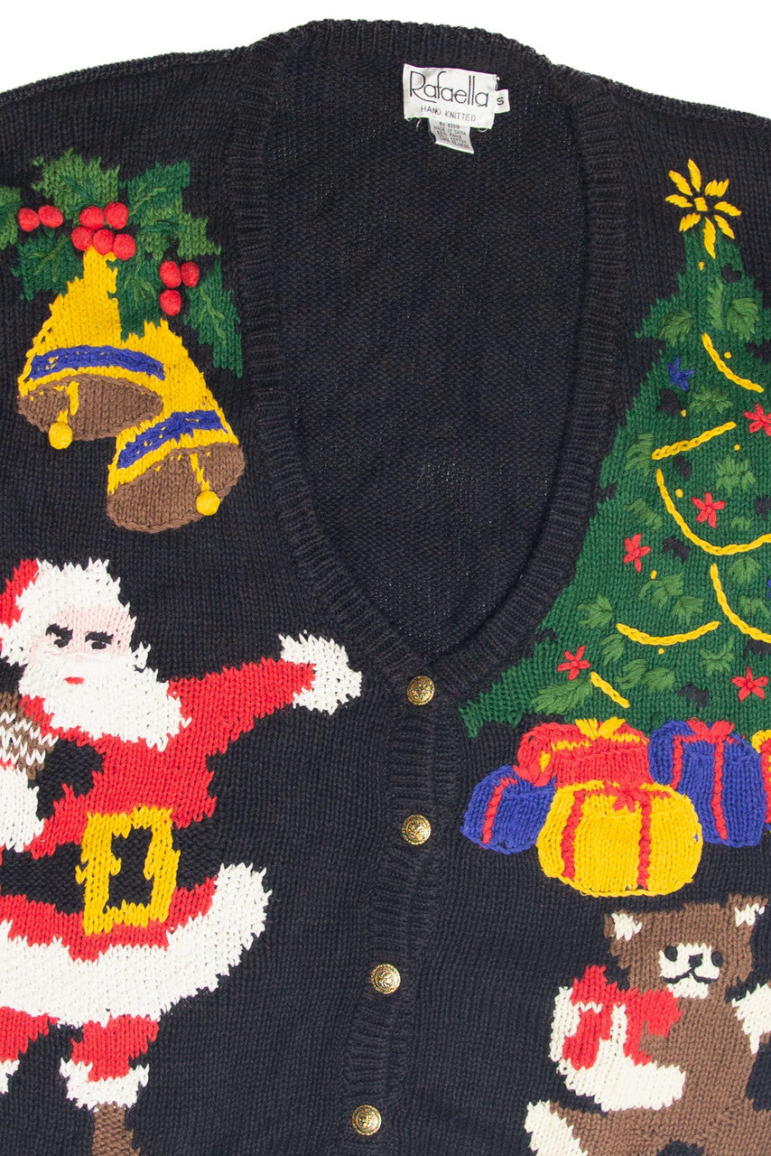 Vintage Black Ugly Christmas Cardigan 63237