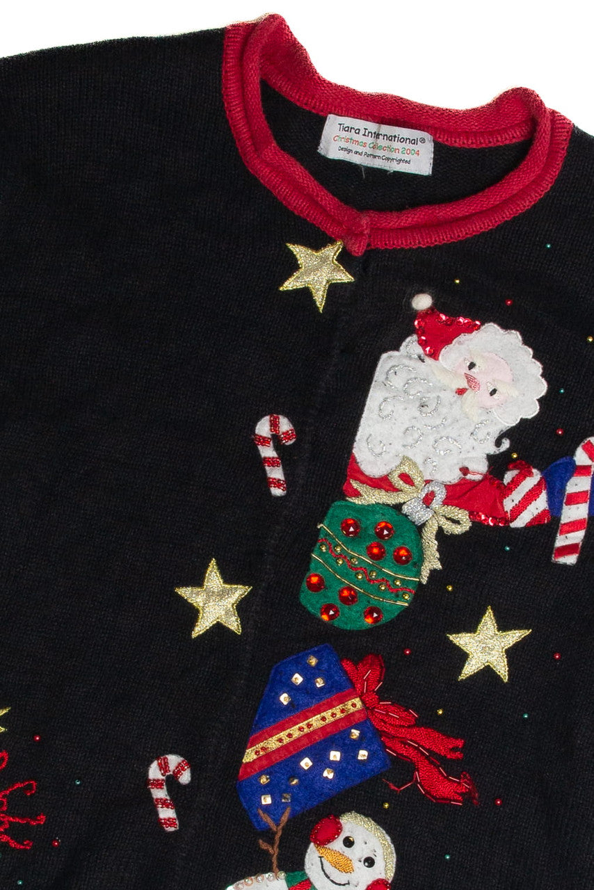 Vintage Black Ugly Christmas Cardigan 62895